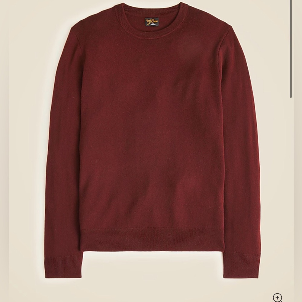 J. CREW Cashmere crewneck sweater in Port Wine  Size‎ S NWT $158 BE895